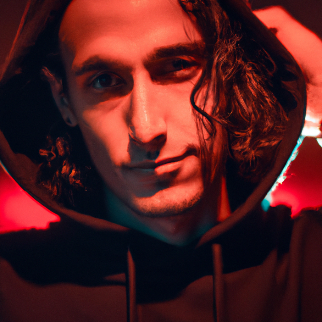 Retrato de Diego Salas, colorista y retocador, fondo minimal y luz limpia